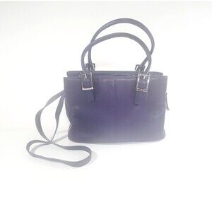 Giani Bernini Women’s Handbag Purple Pebbled Leather Satchel Crossbody Strap